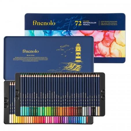 Boite de 72 crayons couleurs aquarelle deli Finenolo