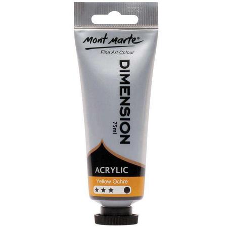 Peinture acrylique Mont Marte Dimension 75ml Ocre jaune