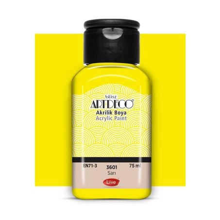 Peinture acrylique ARTDECO 75ml Jaune 3601