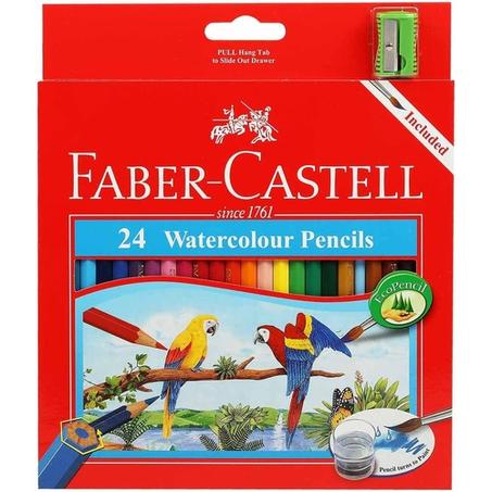 Crayons couleurs aquarelle Faber-Castell 24 couleurs