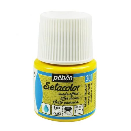 Peinture tissu setacolor Pebeo 45ml Jaune lumière N°301