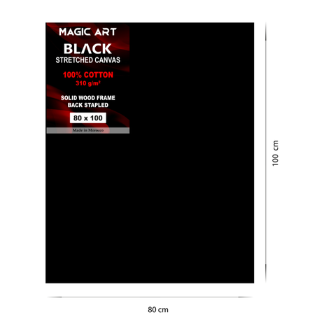 Toile Magic Art Black 80x100 cm