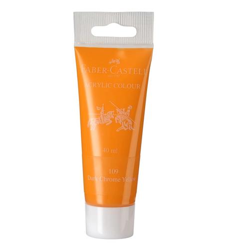 Peinture acrylique Faber-Castell 40ml Jaune chrome foncé