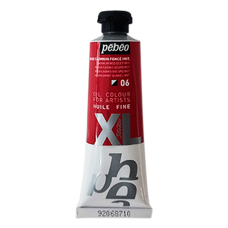 Peinture à l'huile Pebeo 37ml Rouge cadmium foncé imit
