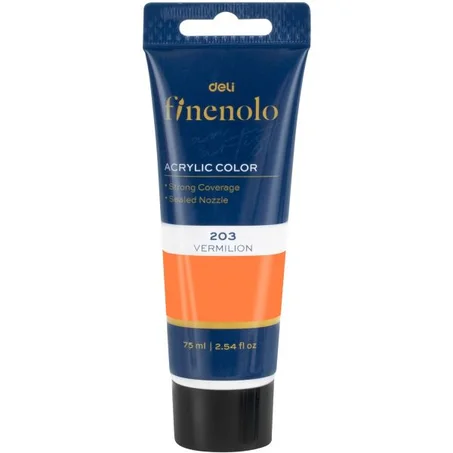 Peinture acrylique deli 75ml Vermilion