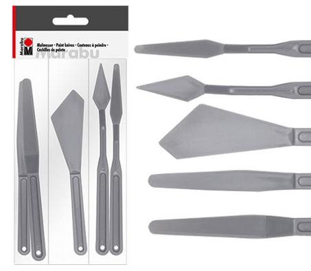 Set de 5 couteaux en plastiques Marabu