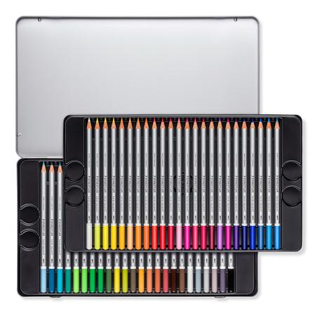 Boite métal de 48 crayons couleurs aquarelles Staedtler Karat