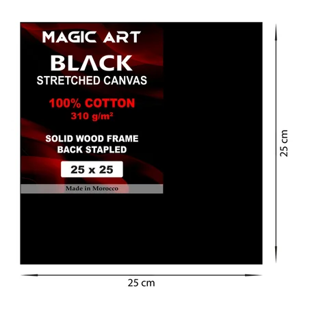 Toile Magic Art Black 25x25 cm