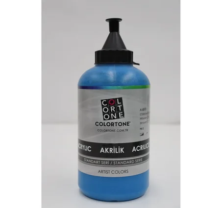 Peinture acrylique Colortone 650ml Cyan primaire