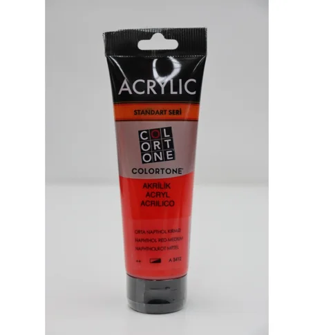 Peinture acrylique Colortone 120ml Rouge naphtol moyen