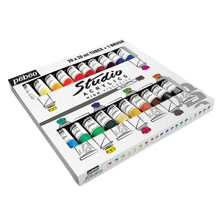 Pack acrylique Pebeo 20 couleurs x 20ml