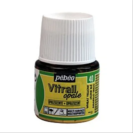 Peinture Vitrail Pebeo Jaune blé N°40 45ml