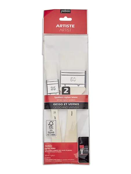 Pochette de 2 spalters nylon blanc Pebeo