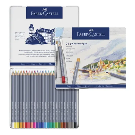 Boîte de 24 crayons de couleur aquarellables Goldfaber Aqua Faber-Castell