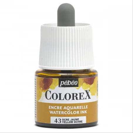 Encre aquarelle Colorex Pebeo 45ml Ocre jaune