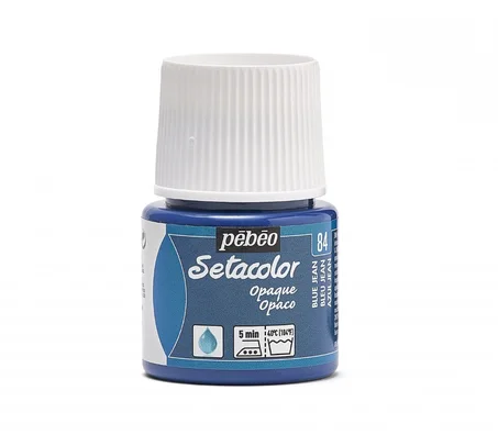 Peinture tissu setacolor Pebeo 45ml Bleu jean N°84