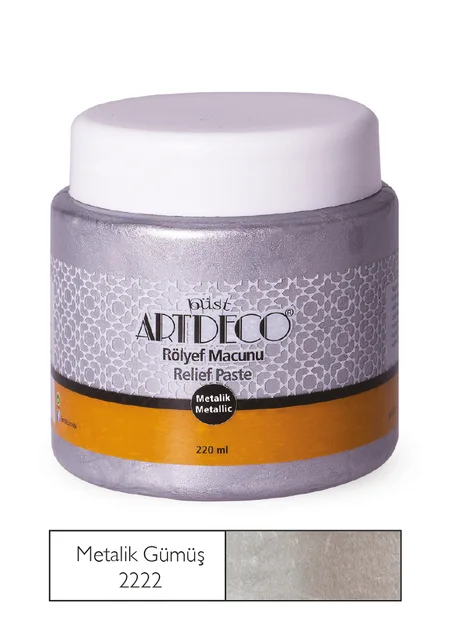 Pate à relief Métallique ARTDECO 220ml Argent