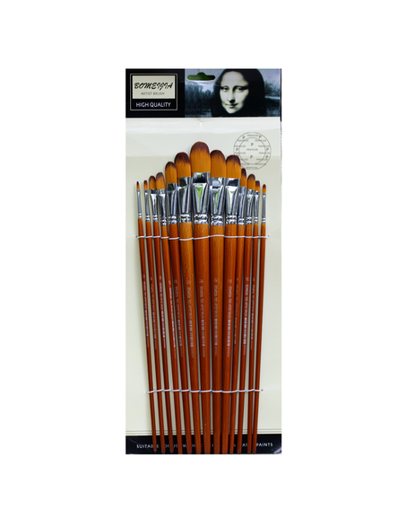 Ensemble de 13 pinceaux Filbert