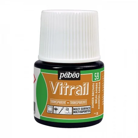 Peinture Vitrail Pebeo Brun ambre N°59 45ml