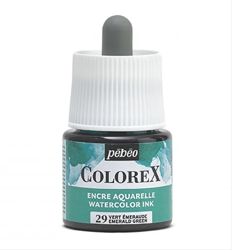 Encre aquarelle Colorex Pebeo 45ml Vert émeraude