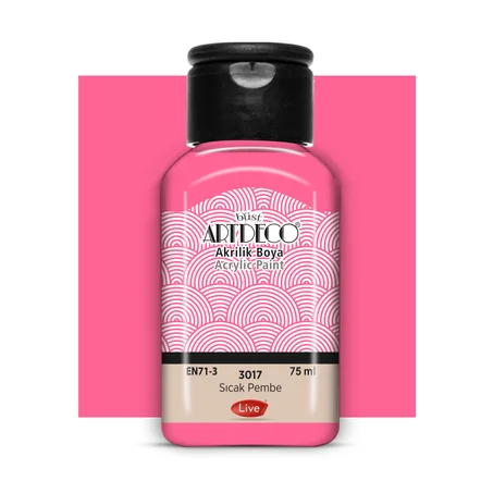 Peinture acrylique ARTDECO 75ml Rose chaud 3017