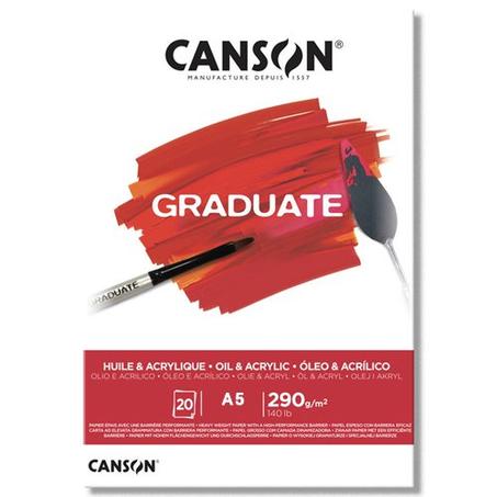 Bloc Canson Graduate A5 Huile&Acrylique 20F 290g