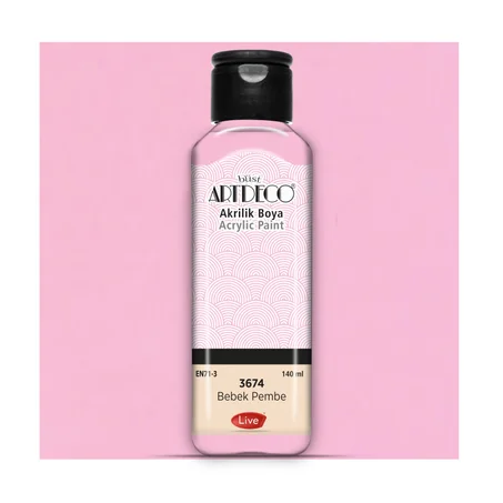 Peinture acrylique ARTDECO 140ml Rose bébé 3674