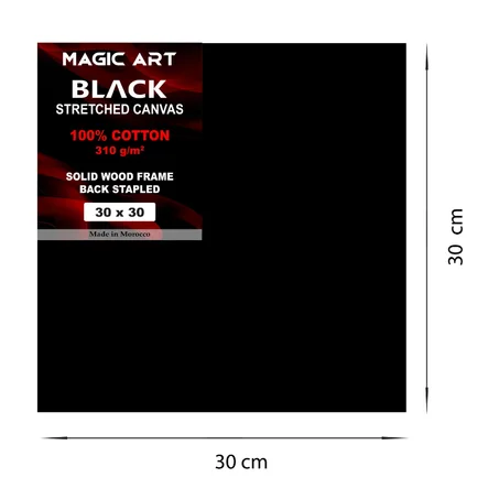 Toile Magic Art Black 30x30 cm