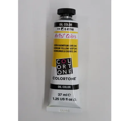 Peinture à l'huile Colortone 37ml Jaune cadmium foncé imit