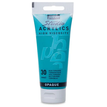 Peinture acrylique Pebeo 100ml Bleu turquoise N°30