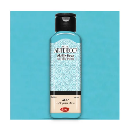 Peinture acrylique ARTDECO 140ml Bleu ciel 3677