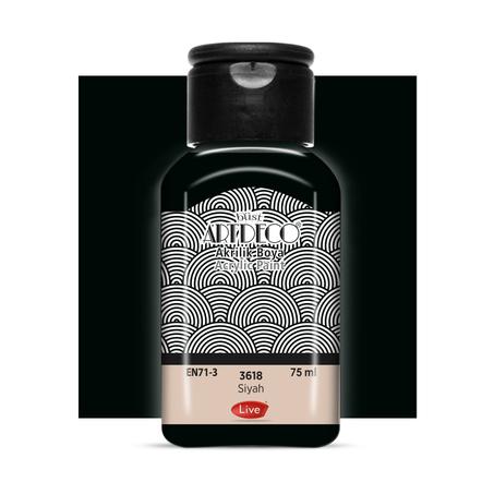 Peinture acrylique ARTDECO 75ml Noir