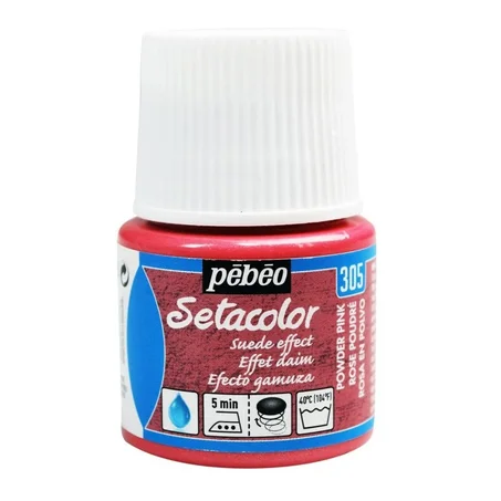 Peinture tissu setacolor Pebeo 45ml Rose poudré N°305