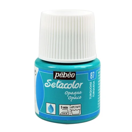 Peinture tissu setacolor Pebeo 45ml Turquoise N°87
