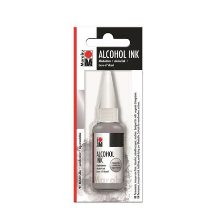 Encre alcool Marabu 20ml Argent métallisé