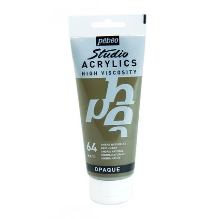 Peinture acrylique Pebeo 100ml Ombre naturelle N°64