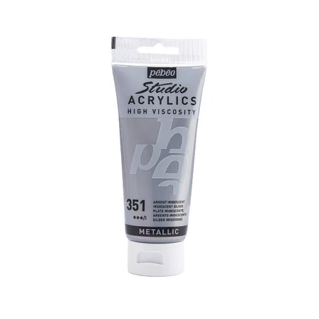 Peinture acrylique Pebeo 100ml Argent iridescent N°351