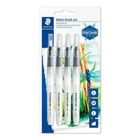 Ensemble de 4 pinceaux à réservoir d"eau Staedtler