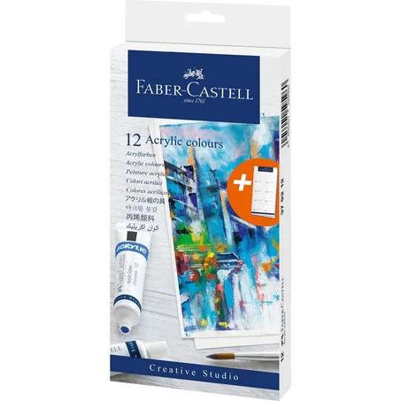 Set de 12 tubes acryliques Faber-Castell 12x20ml