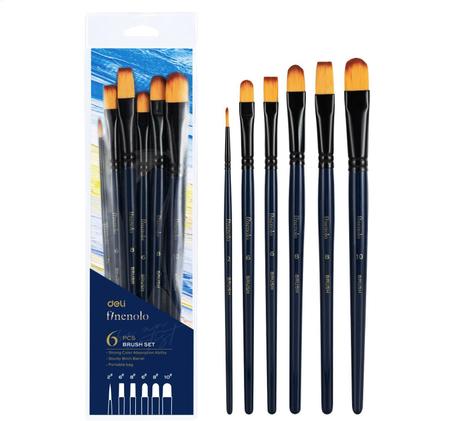 Pack de 6 pinceaux deli finenolo