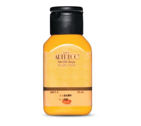 Peinture acrylique ARTDECO 75ml Jaune foncé 3602