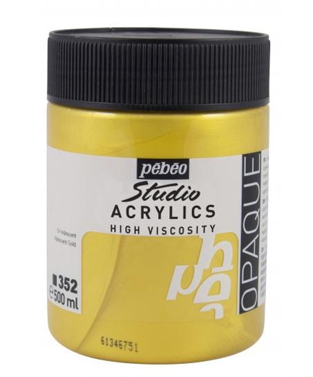 Peinture acrylique Pebeo 500ml Or iridescent N°352