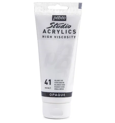 Peinture acrylique Pebeo 100ml Blanc vif N°41
