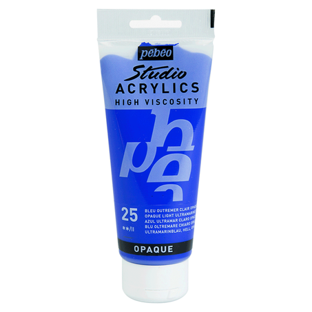 Peinture acrylique Pebeo 100ml Bleu outremer clair opaque N°25