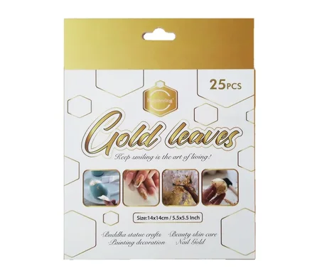 Feuille à dorer Keep Smiling Or 25 pcs 14x14cm