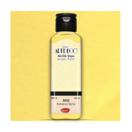 Peinture acrylique ARTDECO 140ml Jaune canari 3032