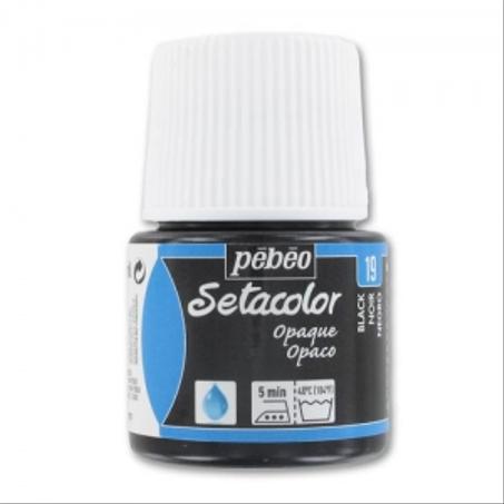 Peinture tissu setacolor Pebeo 45ml Noir N°19