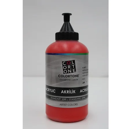 Peinture acrylique Colortone 650ml Rouge naphtol moyen