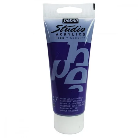 Peinture acrylique Pebeo 100ml Violet cobalt foncé N°47