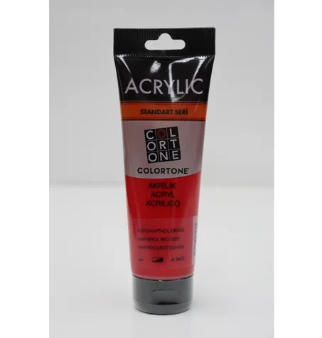 Peinture acrylique Colortone 120ml Rouge naphtol foncé